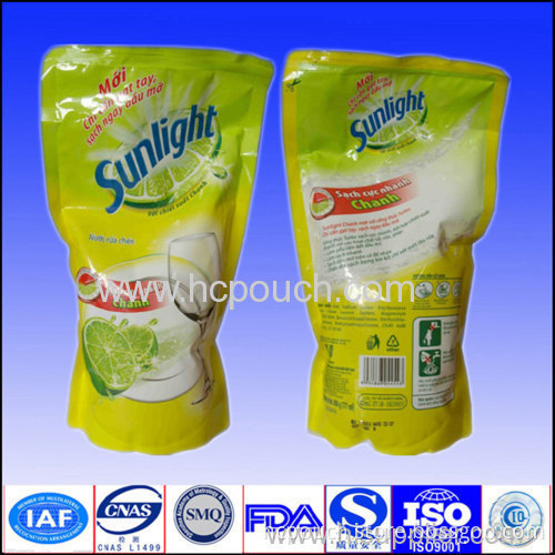 1l/2l/5l Stand Up Bag For Detergent With Tear Notch 